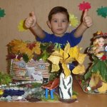Photos of crafts Gifts of Autumn for school